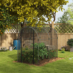 4' x 8' Crop Cage with Zippered Door, Black