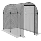4' x 8' Crop Cage with Zippered Door, Black
