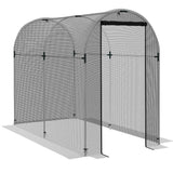 4' x 8' Crop Cage with Zippered Door, Black