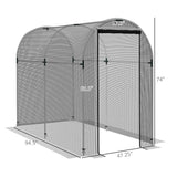 4' x 8' Crop Cage with Zippered Door, Black