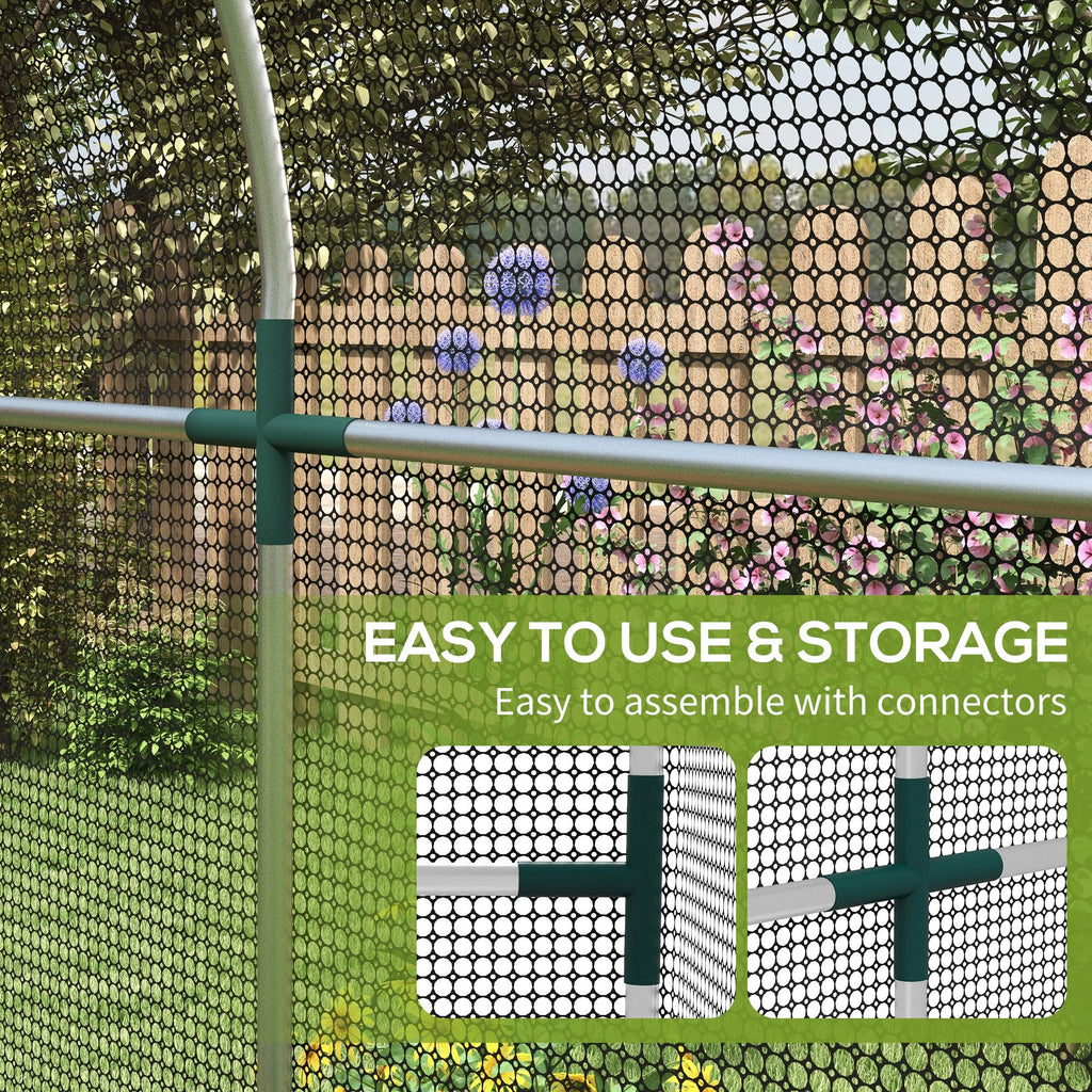 4' x 8' Crop Cage with Zippered Door, Black