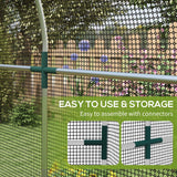 4' x 8' Crop Cage with Zippered Door, Black