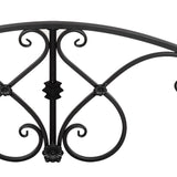3.3FT Metal Zen Garden Bridge with Safety Siderails, Black