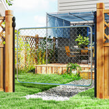 26-71 in. W x 4 ft. H Chain Link Fence Gate, Silver