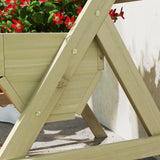 26" x 30" x 30" 3-Tier Wooden Raised Garden Bed, Light Green