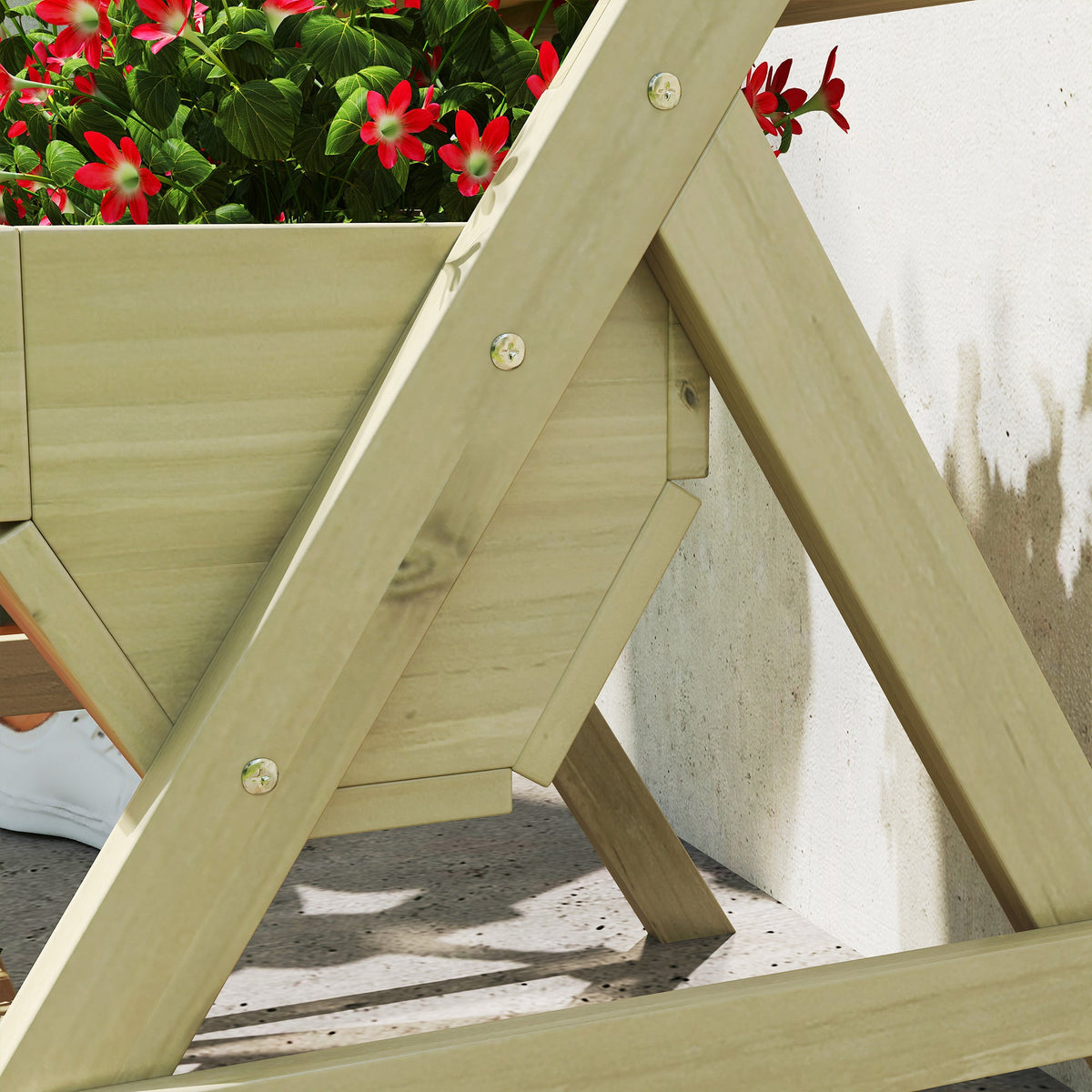 26" x 30" x 30" 3-Tier Wooden Raised Garden Bed, Light Green