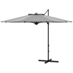 10ft Cantilever Patio Umbrella with 360° Rotation and Tilt, Grey