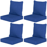 Set of 4 Outdoor Chair Cushions, 24" x 24", Navy Blue