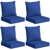Set of 4 Outdoor Chair Cushions, 24" x 24", Navy Blue