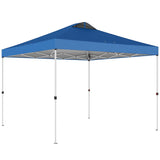 9.8' x 9.8' Pop-Up Canopy with Carrying Bag, Stakes and Ropes, Blue