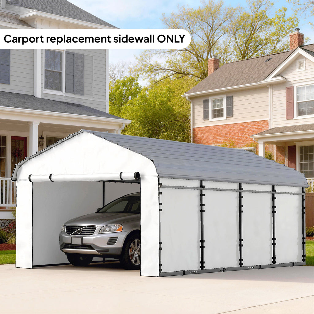 Carport Sidewall Panels Set of 4 for 10' x 15' Structures, White