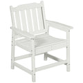 HDPE All-Weather Patio Dining Chair for Garden, Backyard, Deck, Porch, Lawn, White
