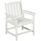 HDPE All-Weather Patio Dining Chair for Garden, Backyard, Deck, Porch, Lawn, White