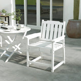 HDPE All-Weather Patio Dining Chair for Garden, Backyard, Deck, Porch, Lawn, White