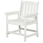 HDPE All-Weather Patio Dining Chair for Garden, Backyard, Deck, Porch, Lawn, White