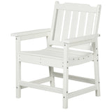 HDPE All-Weather Patio Dining Chair for Garden, Backyard, Deck, Porch, Lawn, White