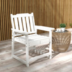 HDPE All-Weather Patio Dining Chair for Garden, Backyard, Deck, Porch, Lawn, White