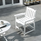 HDPE All-Weather Patio Dining Chair for Garden, Backyard, Deck, Porch, Lawn, White