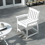 HDPE All-Weather Patio Dining Chair for Garden, Backyard, Deck, Porch, Lawn, White