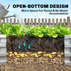 Galvanized Raised Garden Bed for Vegetables, Herbs & Succulents, 4' x 2' x 1' Metal Planter Box in Silver