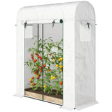 6' x 2' x 6.6' Mini Greenhouse with Roll-up Door, White