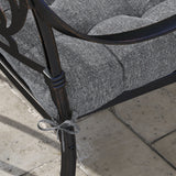 4-Piece Patio Chair Cushions Set with Ties, 19" x 19" x 4"