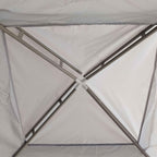 10' x 10' Canopy Tent with Mesh Netting and Double-Tier Roof, Grey