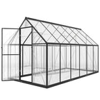 11' x 6' Polycarbonate Walk-in Greenhouse, Black