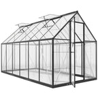 11' x 6' Polycarbonate Walk-in Greenhouse, Black