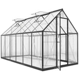 11' x 6' Polycarbonate Walk-in Greenhouse, Black