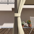 10' x 12' Steel Patio Gazebo with Privacy Curtains