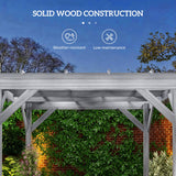 PerArbor 3 x 3 m Grey Wooden Pergola Kit with Stable Frame for Climbing Vines