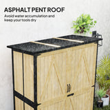 Wood Outdoor Storage Cabinet with 2 Shelves, Natural