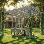 PerArbor 3 x 3 m Grey Wooden Pergola Kit with Stable Frame for Climbing Vines