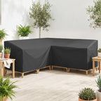 V-Shaped Garden Furniture Cover with Air Vent, 216 x 216 cm, Black