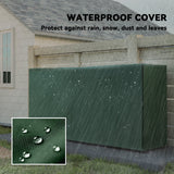 Heavy-Duty Firewood Rack with Waterproof Cover in Dark Green, 78.7" x 14.2" x 39"