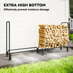 Heavy-Duty Firewood Rack with Waterproof Cover in Dark Green, 78.7" x 14.2" x 39"