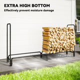 Heavy-Duty Firewood Rack with Waterproof Cover in Dark Green, 78.7" x 14.2" x 39"
