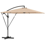 Offset Patio Umbrella with Base, Cover and Tilt Function, Khaki