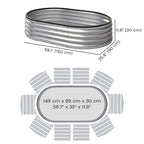 2pcs 5 x 3 x 1 ft Galvanized Raised Garden Beds, Silver