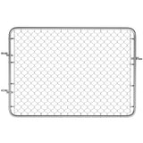 26-71 in. W x 4 ft. H Chain Link Fence Gate, Silver