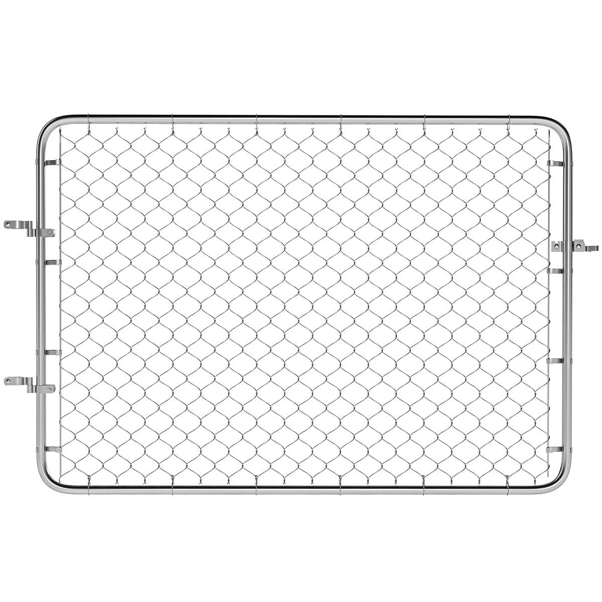 26-71 in. W x 4 ft. H Chain Link Fence Gate, Silver