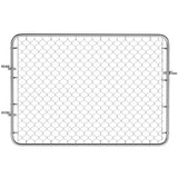 26-71 in. W x 4 ft. H Chain Link Fence Gate, Silver