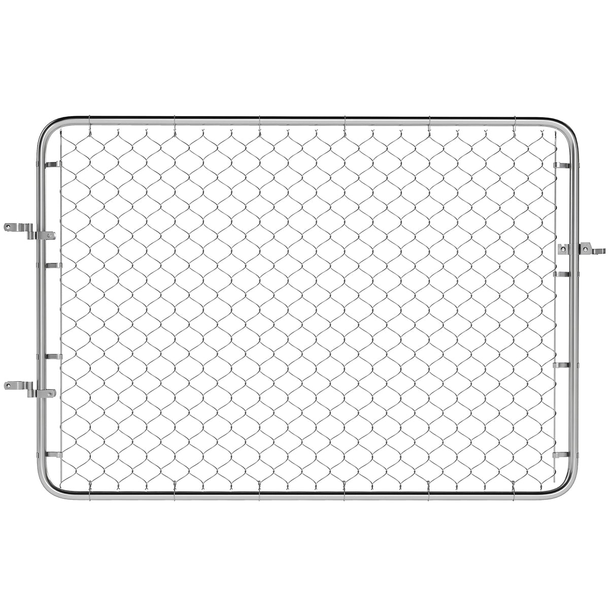 26-71 in. W x 4 ft. H Chain Link Fence Gate, Silver