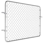 26-71 in. W x 4 ft. H Chain Link Fence Gate, Silver