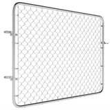 26-71 in. W x 4 ft. H Chain Link Fence Gate, Silver