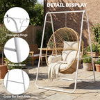 Hammock Chair Stand with Steel Frame, 330 LBS Capacity, White