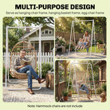 Hammock Chair Stand with Steel Frame, 330 LBS Capacity, White
