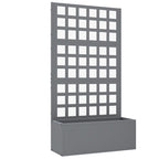 24" x 9" x 44.5" Raised Garden Bed with Trellis and Drainage, Gray