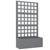 24" x 9" x 44.5" Raised Garden Bed with Trellis and Drainage, Gray